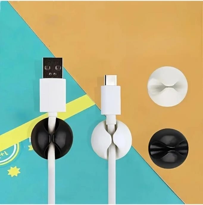 10 Adet Kablo Tutucu Klips Şarj USB Telefon Kablosu Sabitleyici Yapışkanlı Masa Araç Düzenleyici