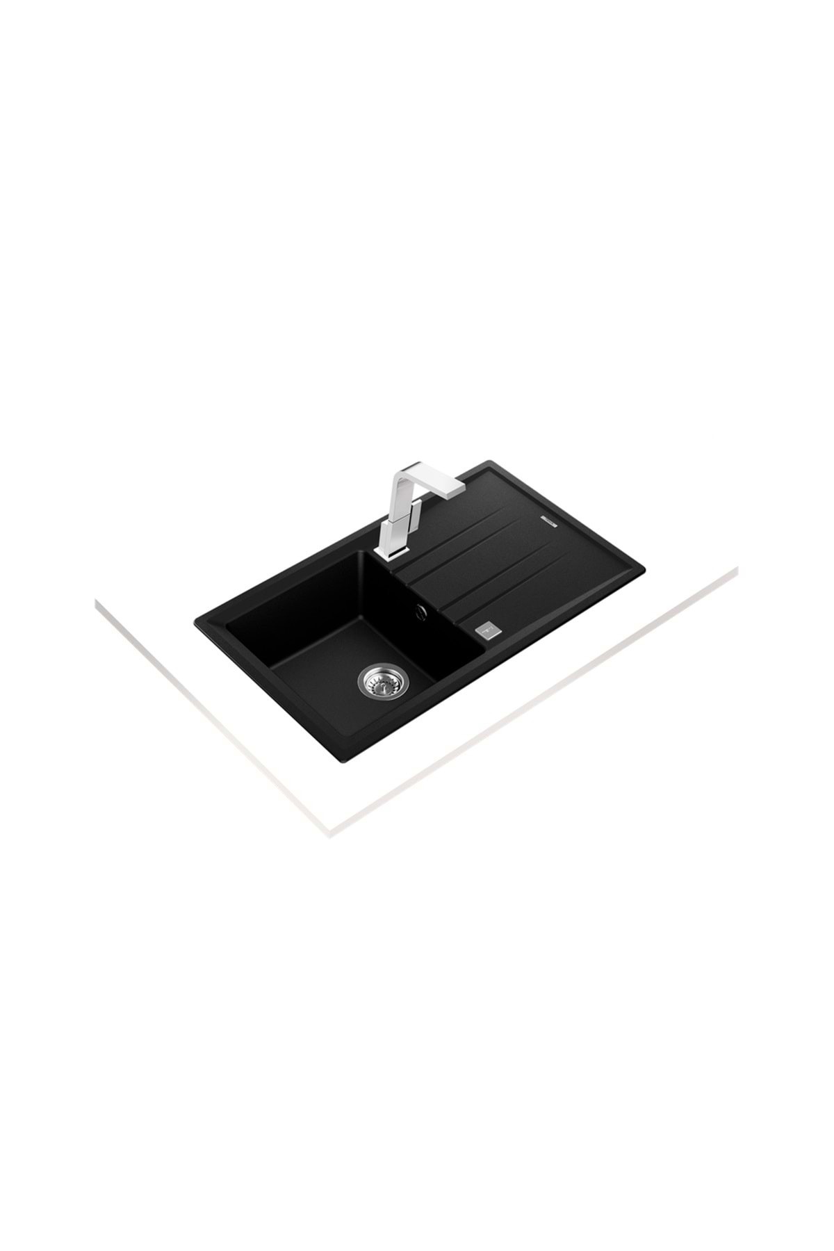 Stone 50 B-tg Metallic Black Granit Eviye
