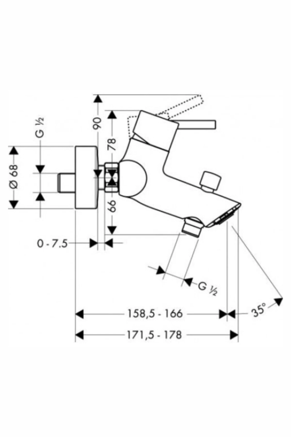 Talis S2 Banyo Bataryası Krom 32440000