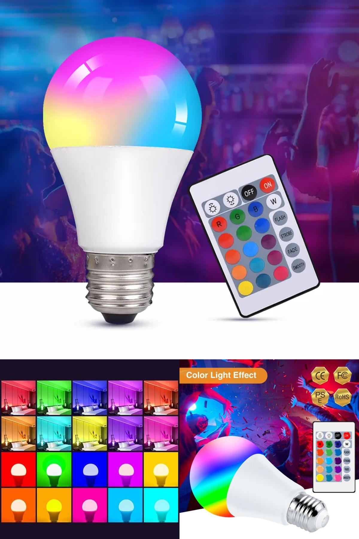 "16 Farklı Renk ve Mod Seçeneği Sunan Akıllı Kumandalı LED Ampul ile Dekorasyona Şıklık Katın!"