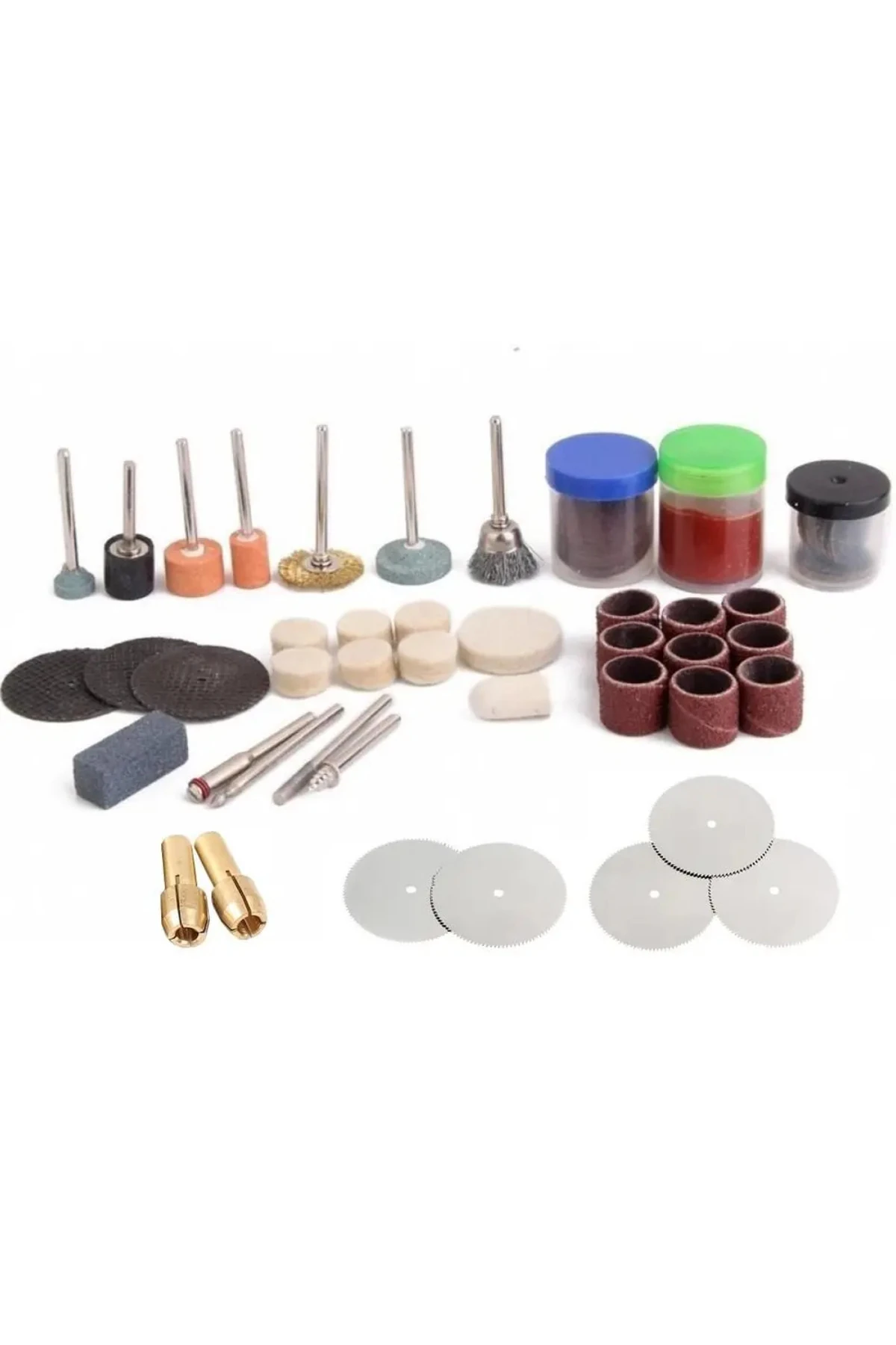 105 Parça Oyma Taşlama Zımpara Fırçalama Dremel Gravür Uç Set Hobi Seti