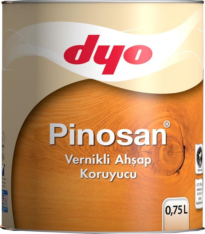 DYO Pinosan Vernikli Ahşap Koruyucu 0,75 Lt Tik