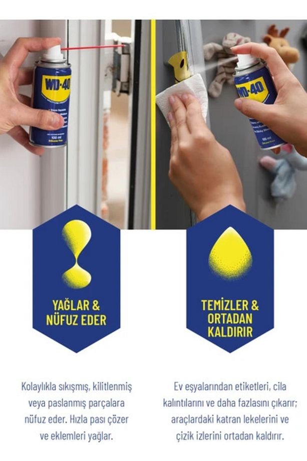 Çok Amaçlı Sıvı, Yağ Çözücü, Pas Sökücü, Temizleyici ve Koruyucu, 200 ml X 3 Adet