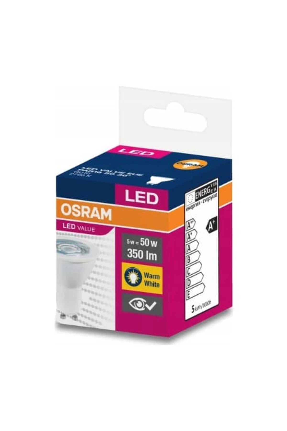 GU10 Duylu 4,5W Led Ampul 2700 Kelvin Sarı Işık 4058075198586