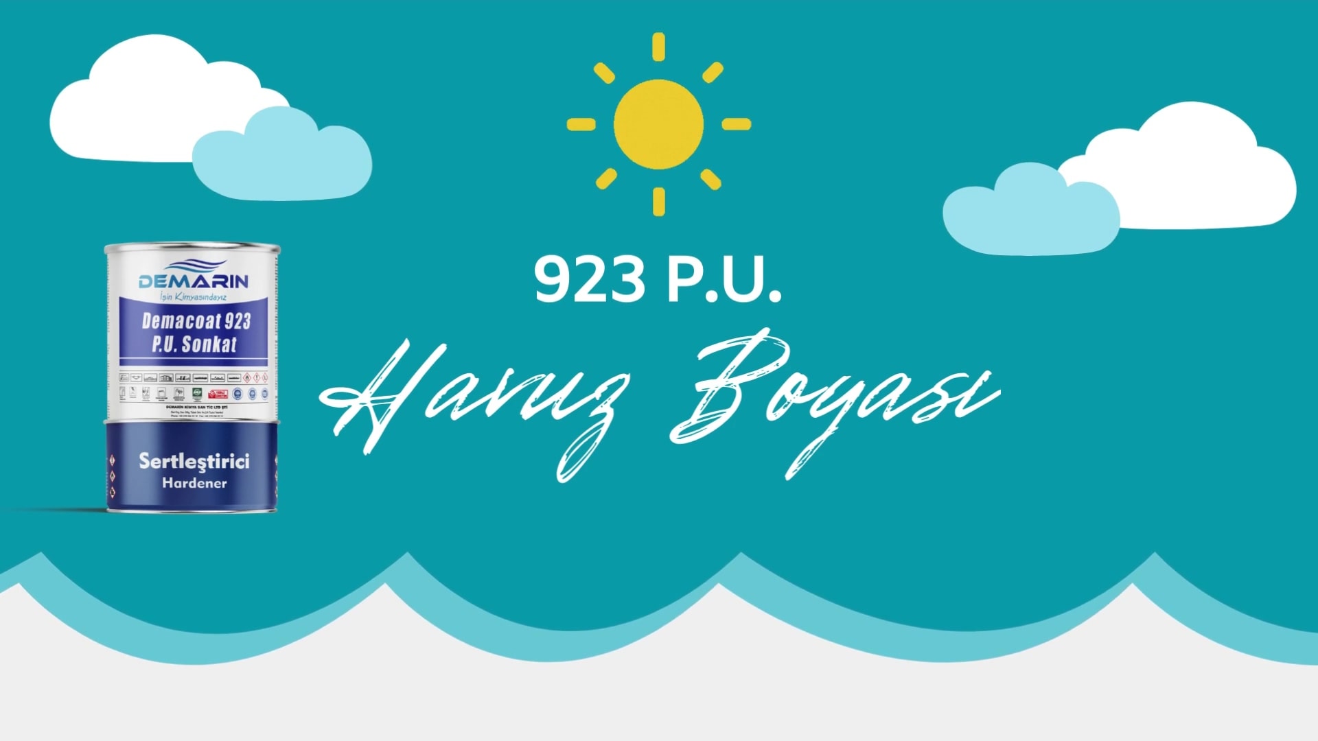 923 Çift Bileşenli Poliüretan Havuz Boyası Mavi 1 Kg