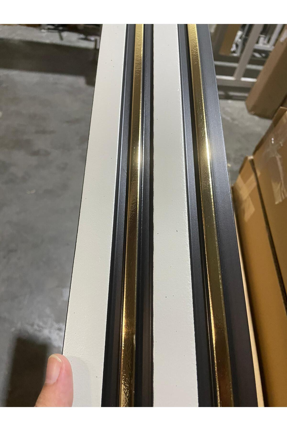 Lambiri ( 5 Adet 12x280 Cm) Krem Gold Model Ev, Ofis Pvc Duvar Paneli