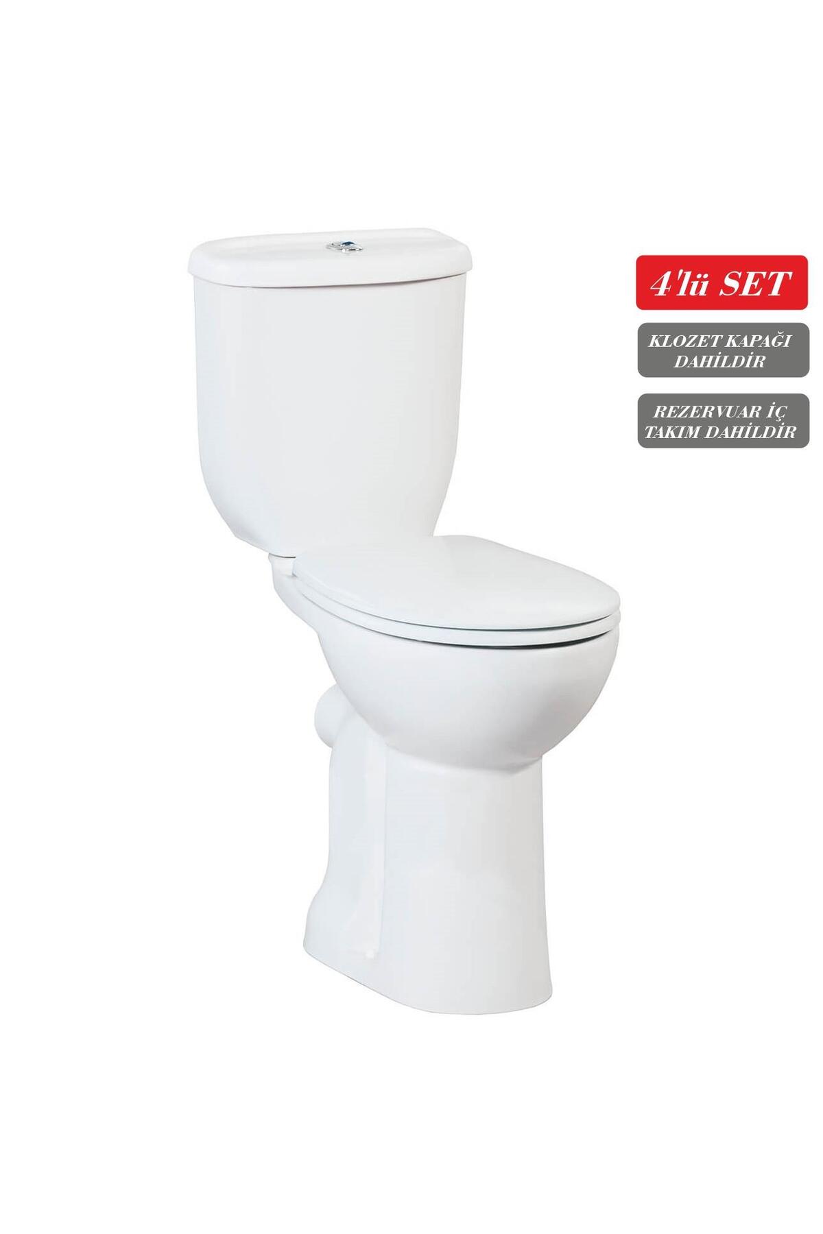 Bedensel Engelli Arkadan Çıkışlı Klozet + Rezervuar + İç Takım + Çınar Yavaş Kapanan Kapak 4