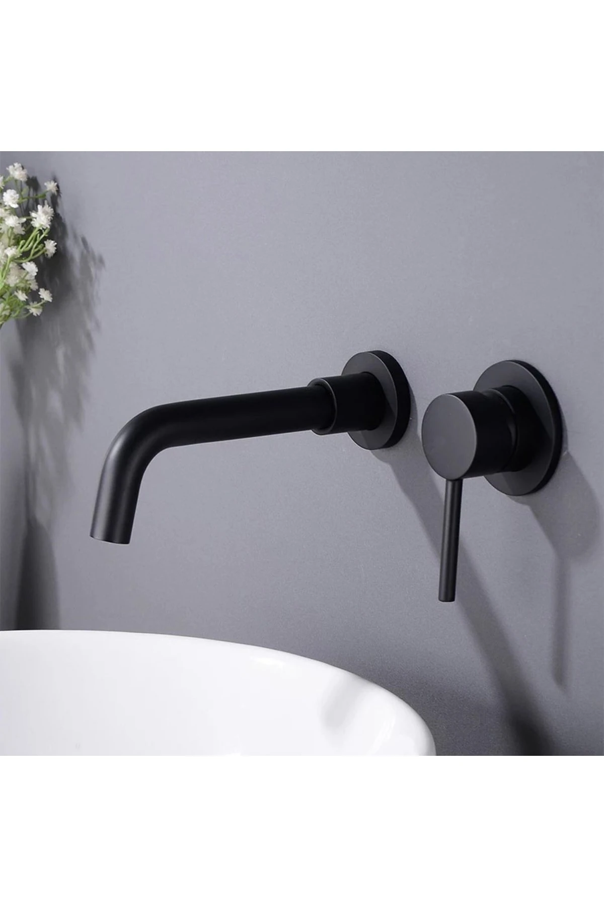 Duvardan Ankastre Lavabo Bataryası Siyah Kda101-b