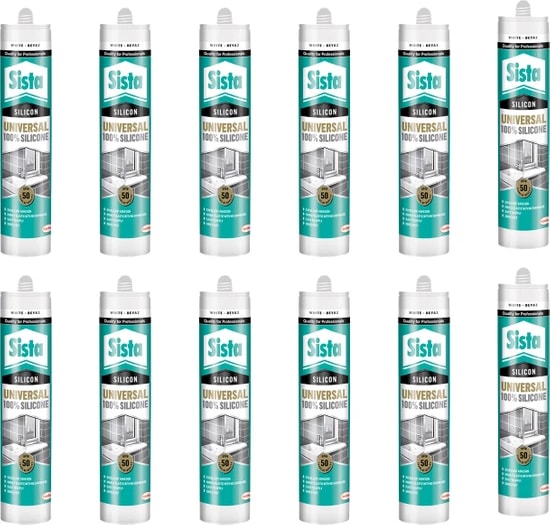 Şeffaf Silikon 280 ml - 12 Adet