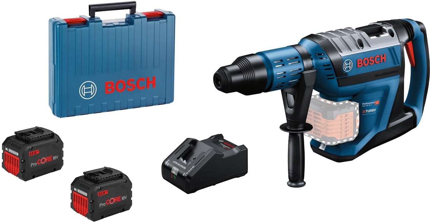 BOSCH Gbh 18V-45 C Procore 2X12.0AH Çift Akülü Kırıcı Delici