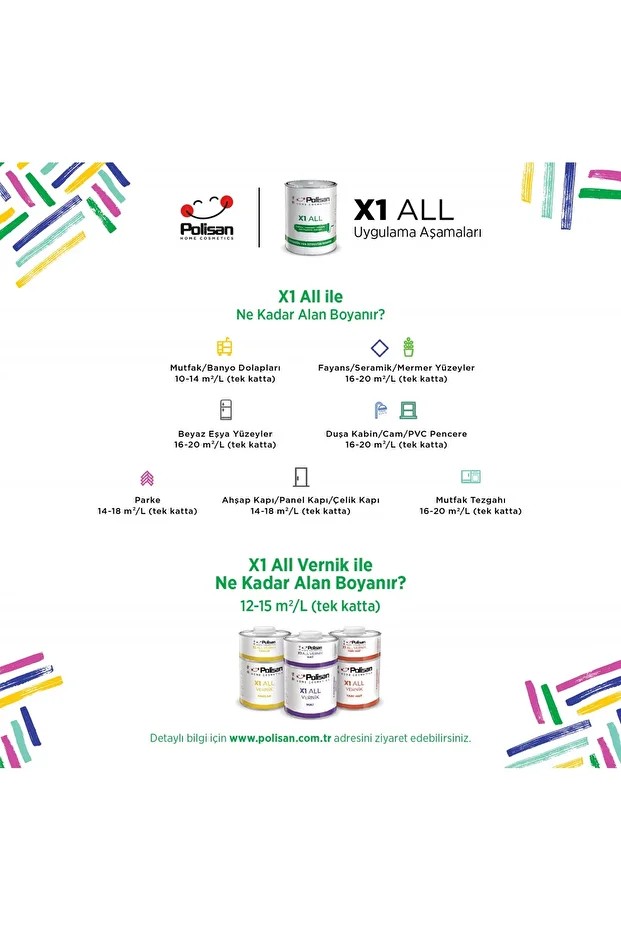 X1 All Vernik Şeffaf Yarı Mat  600G