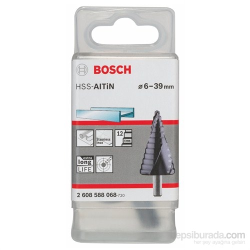 BOSCH - Kademeli Matkap Ucu Hss-Altin - 6 - 39 Mm, 10,0 Mm, 93,5 Mm