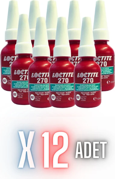 270 - 10ML | Vida Gevşemezlik | Yüksek Mukavemet 12 Adet