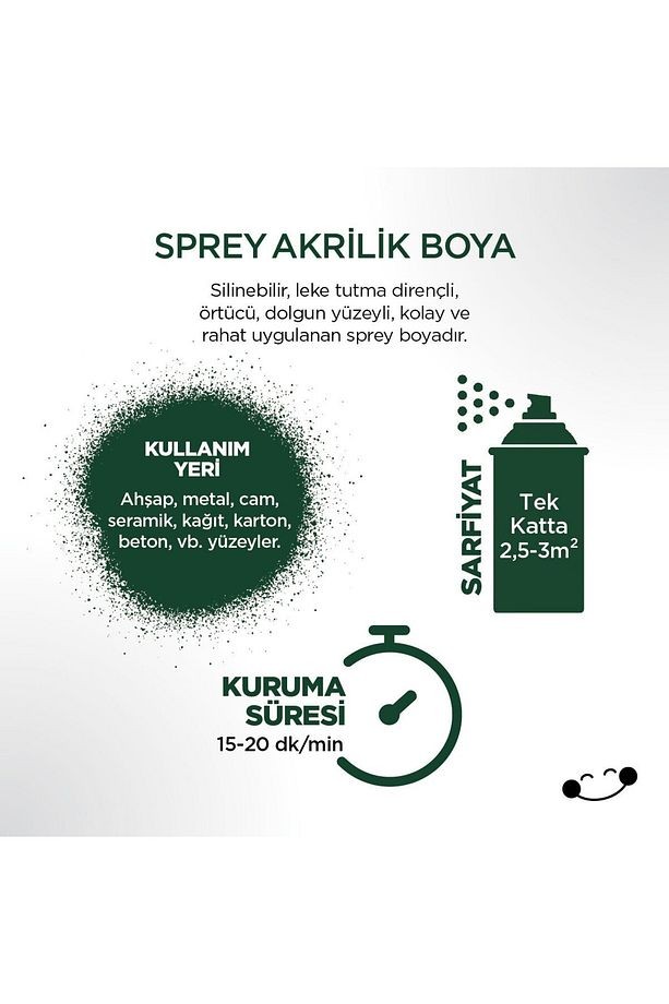 Akrilik Nefti Yeşili Sprey Boya 400 ml - RAL 6002