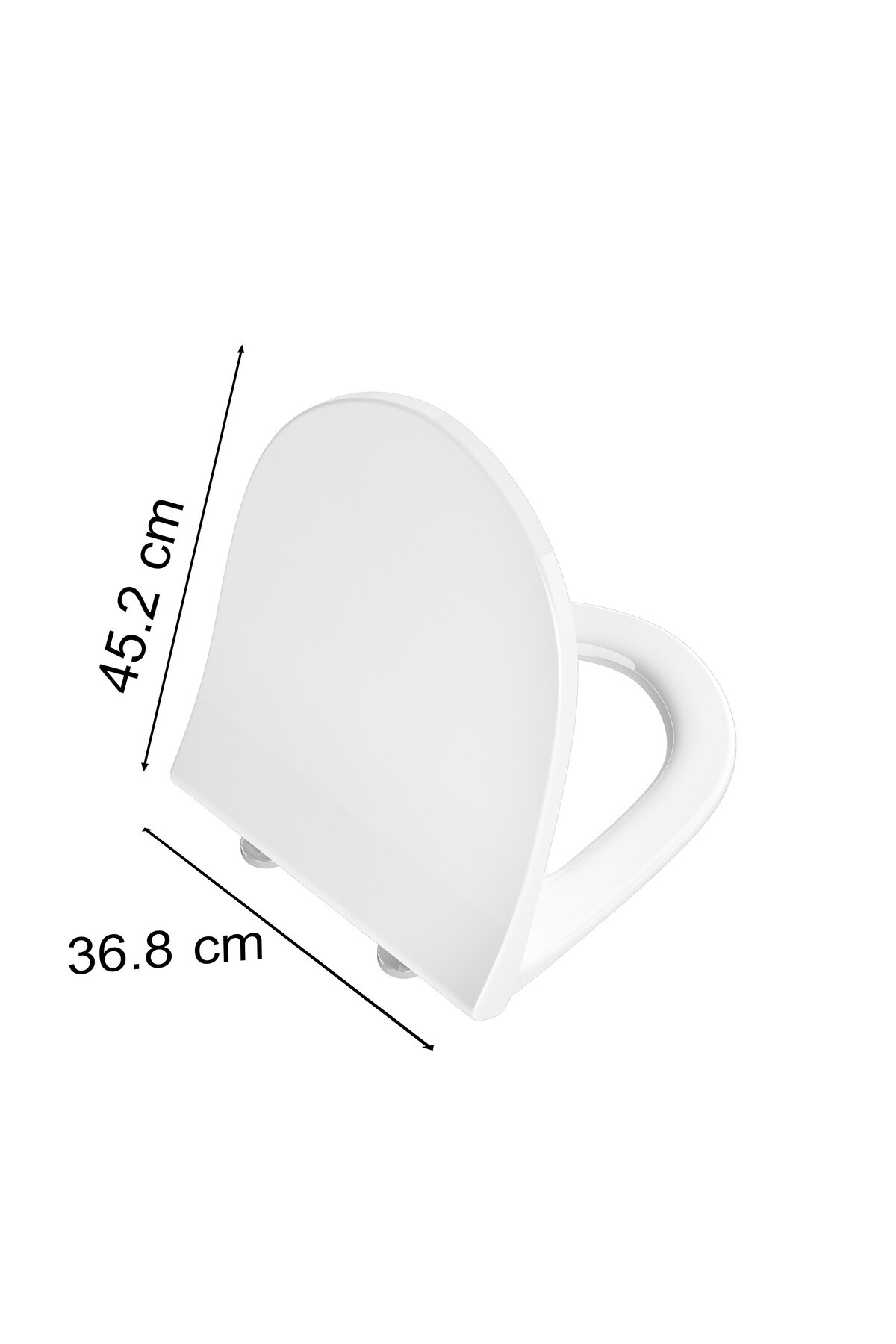 Sento 130-003R009 Klozet Kapağı, Yavaş Kapanır, Kolay Çıkabilir, Beyaz
