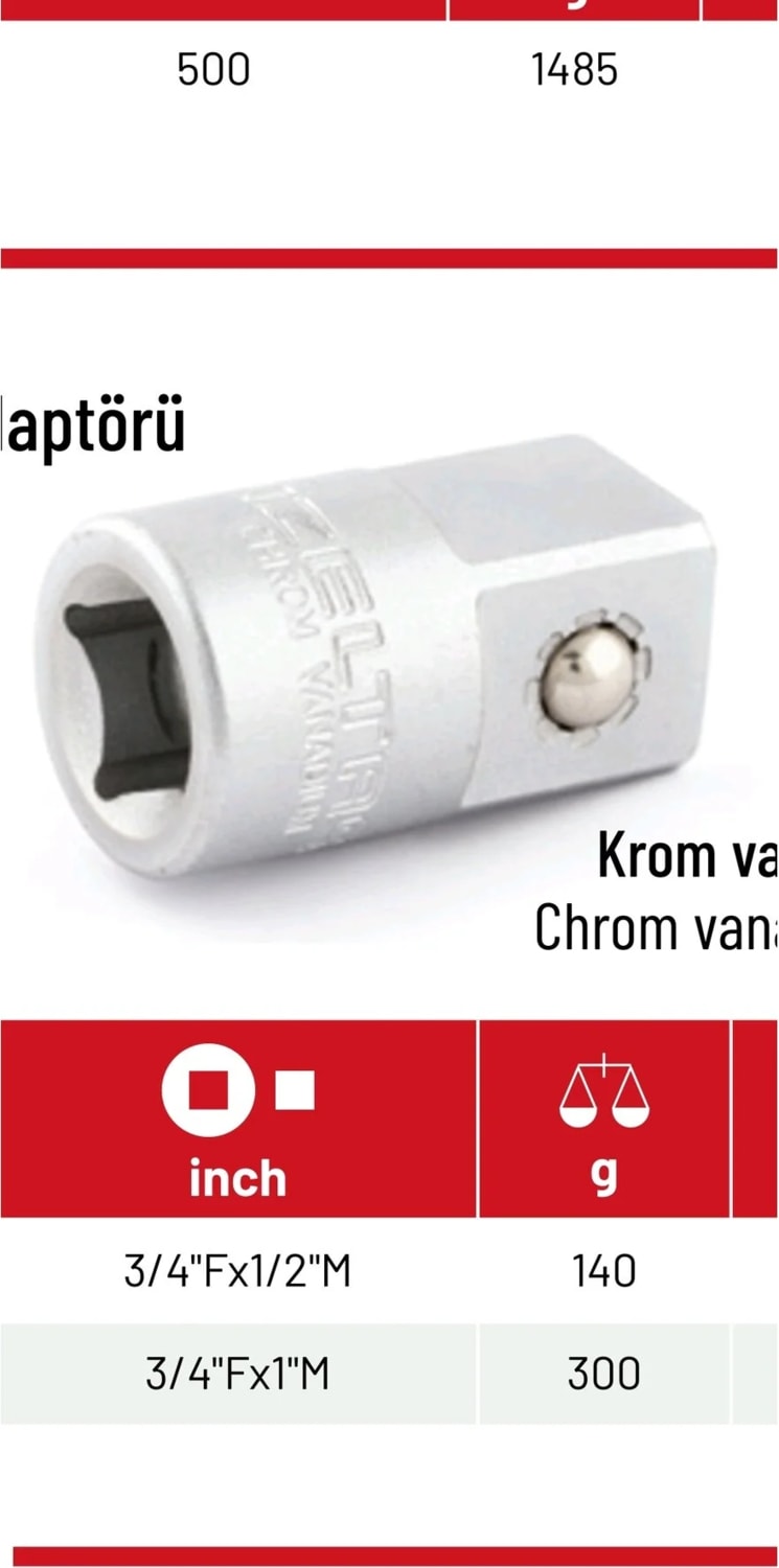 Lokma Adaptörü (1/2 - 3/4)