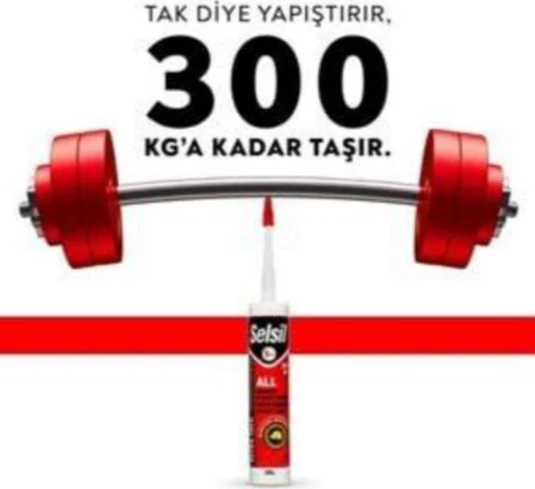 Silikon Ultra Tack Beyaz 330 kg Taşıma Gücüne Sahip