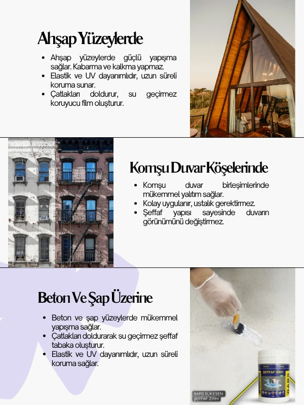 Su Kesen Şeffaf Zırh Su Yalıtımı–kılcal Çatlak Doldurur, Kiremit, Shingle, Ahşap, Beton ve Şap Için 1 kg