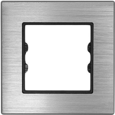 Asfir Schneider Asfora Serisine Özel Tekli Gümüş Alüminyum Anahtar Priz Çerçevesi