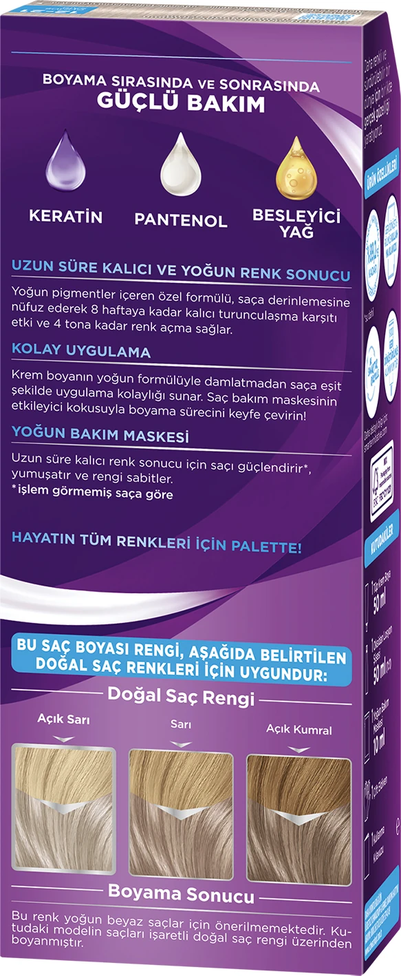 12-21 Gümüş Sarı Saç Boyası