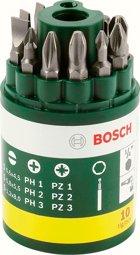 BOSCH Gsb 180-LI 18V 2AH Darbeli Akülü Vidalama Şarjlı Matkap + 10 Parça Vidalama Ucu Seti