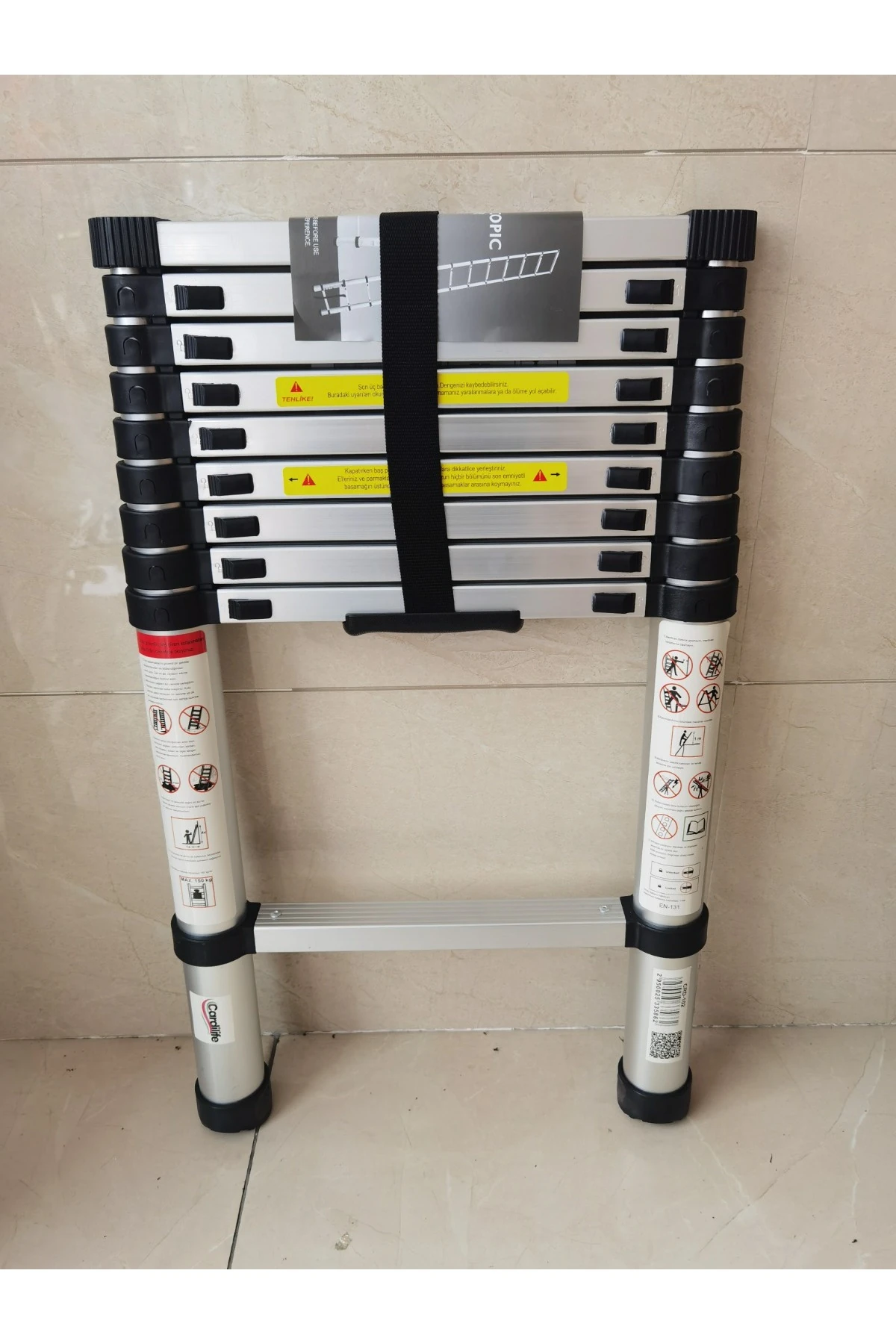 2,6mt Teleskopik Merdiven 9 Basamaklı