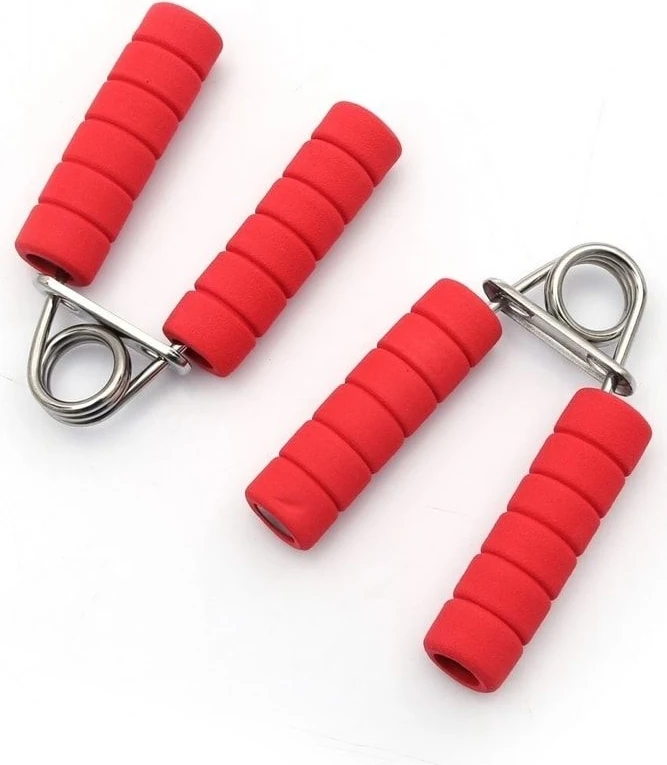 Kırmızı Sünger Kaplı Çelik El Yayı, 2 Adet, Dayanıklı ve Konforlu Kullanım