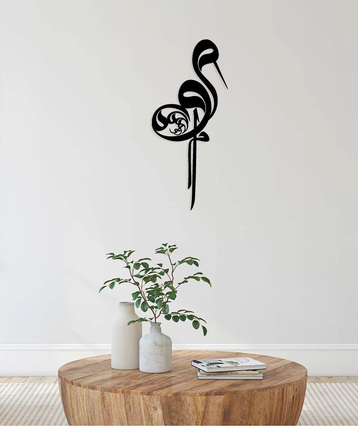 -Vav Harfi Hat Sanatı Islami Metal Tablo - Islami Ev Dekorasyonu - Dini Duvar Tabloları - 60 X 27 - Cm - Sıyah-Islm-035