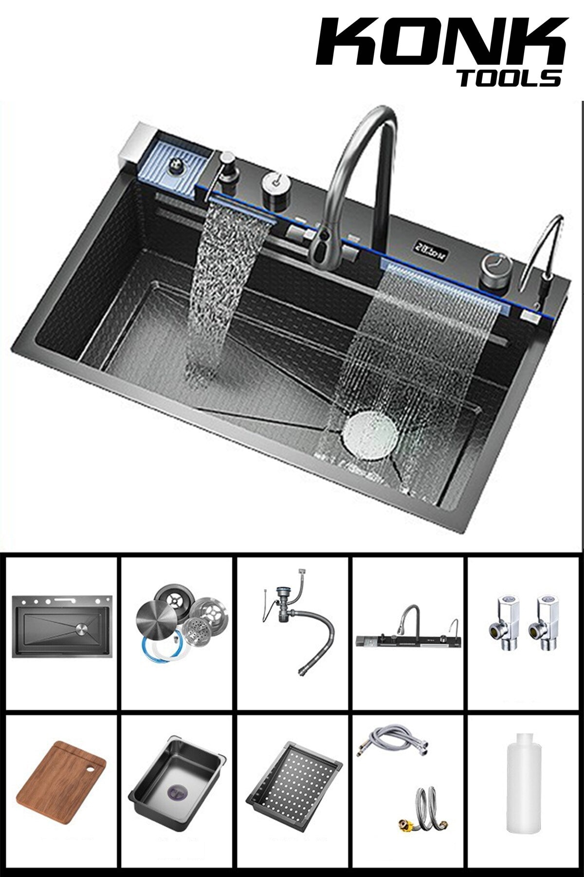 Lüx Dijital Akıllı Eviye Seti 75 cm