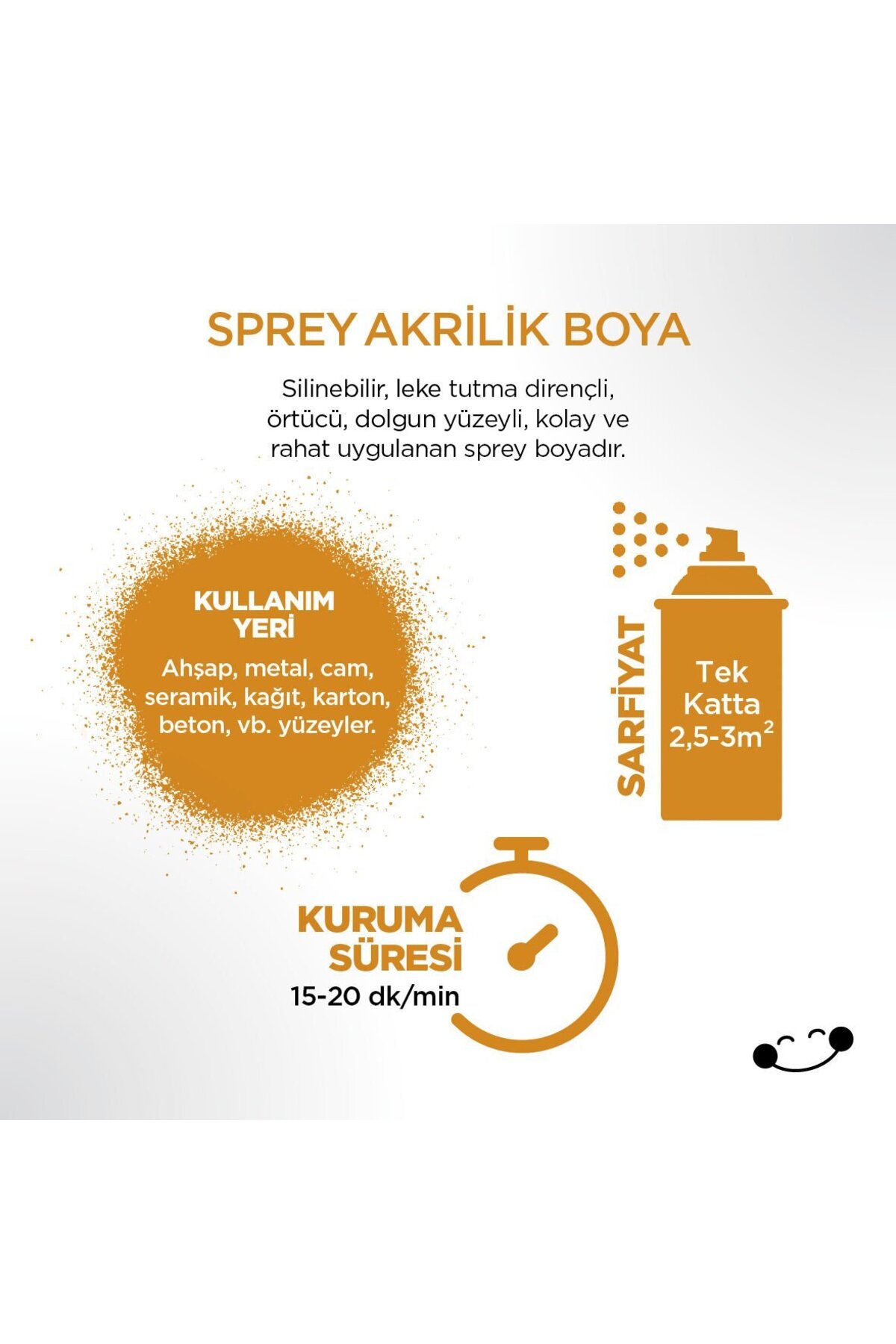 Taksi Sarısı Sprey Boya 400 ml (1 Adet )