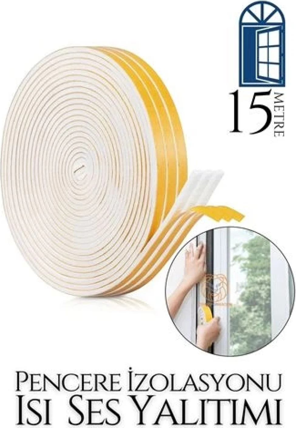 Modacar Pencere Ses Isı Yalıtım Sünger Bant 15 Metre