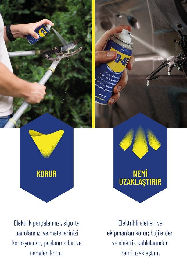 Çok Amaçlı Sıvı, Yağ Çözücü, Pas Sökücü, Temizleyici ve Koruyucu, 200 ml X 3 Adet