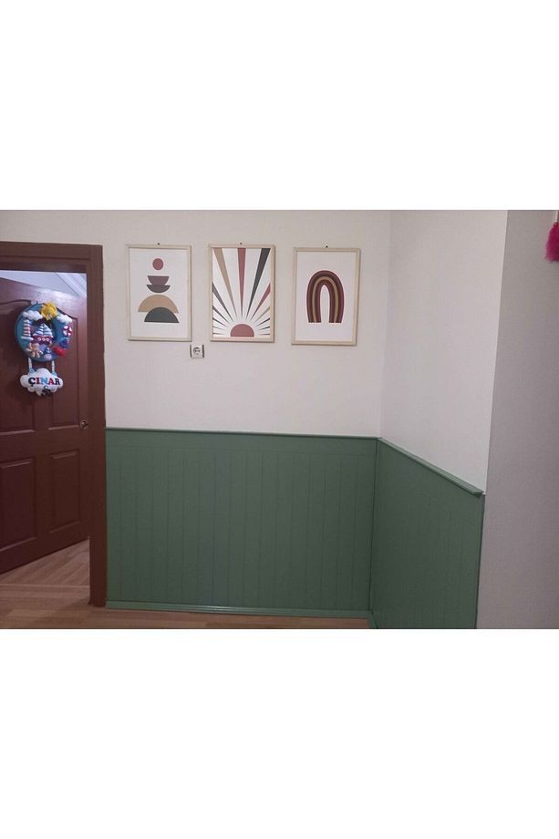 İskandinav Duvar Paneli Mdf Cnc İşlemeli Dekoratif Boyanabilir Duvar Paneli Duvar Çıtası(54X103)