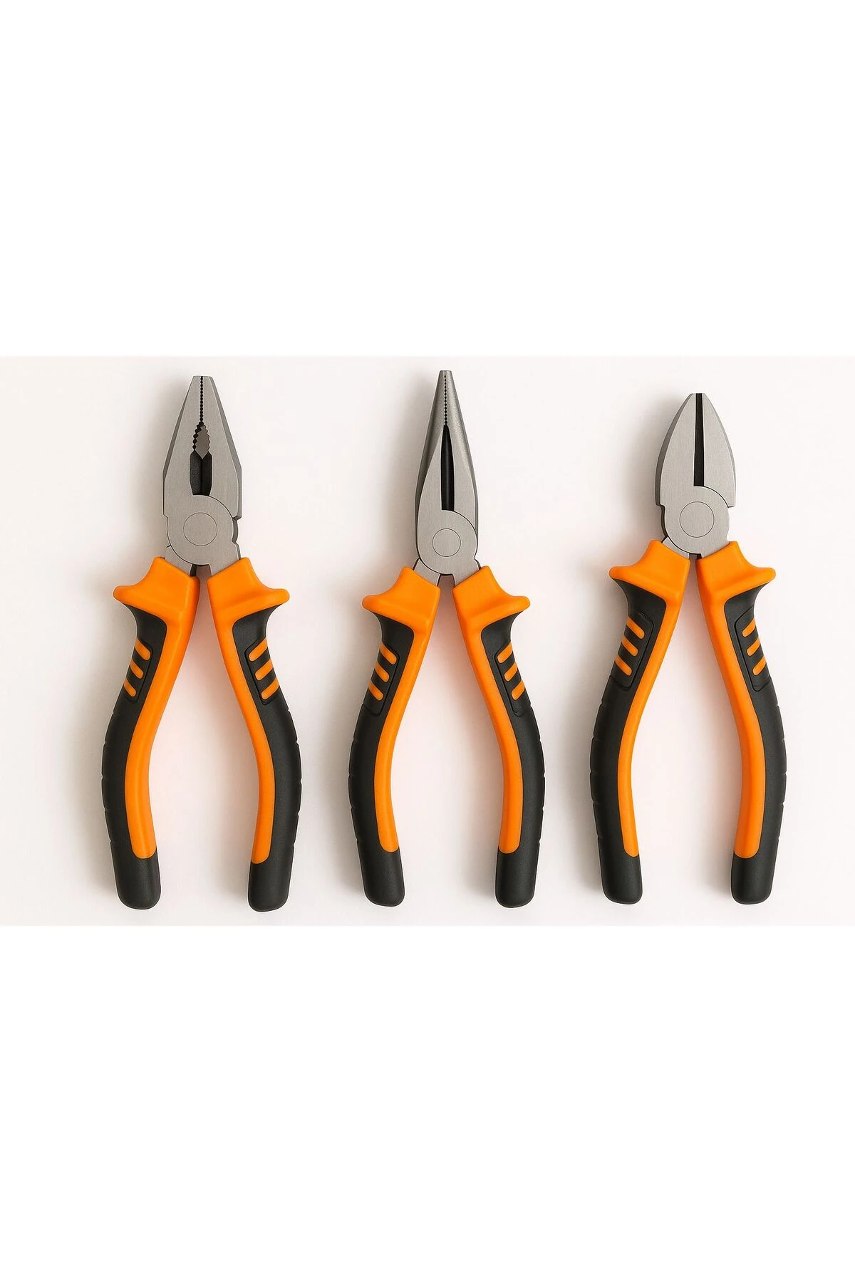 3’lü Pense Seti | 7” Kombine Pense + 6” Yan Keski + 6” Kargaburun | Elektrik & Tamir Aletleri