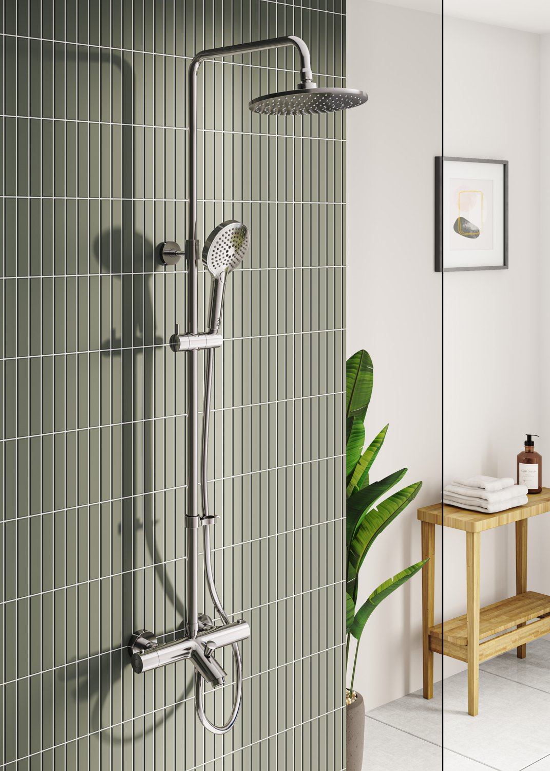 AquaHeat Joy 220B A47208 Termostatik Banyo Sistemi, Krom