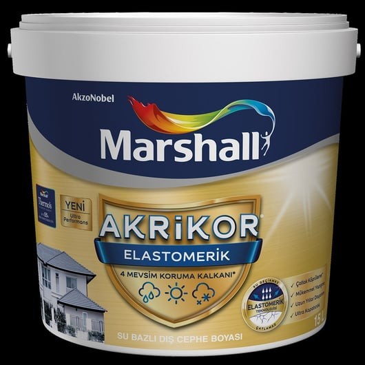 Marshall Akrikor Elastomerik 15 lt Dış Cephe Boyası