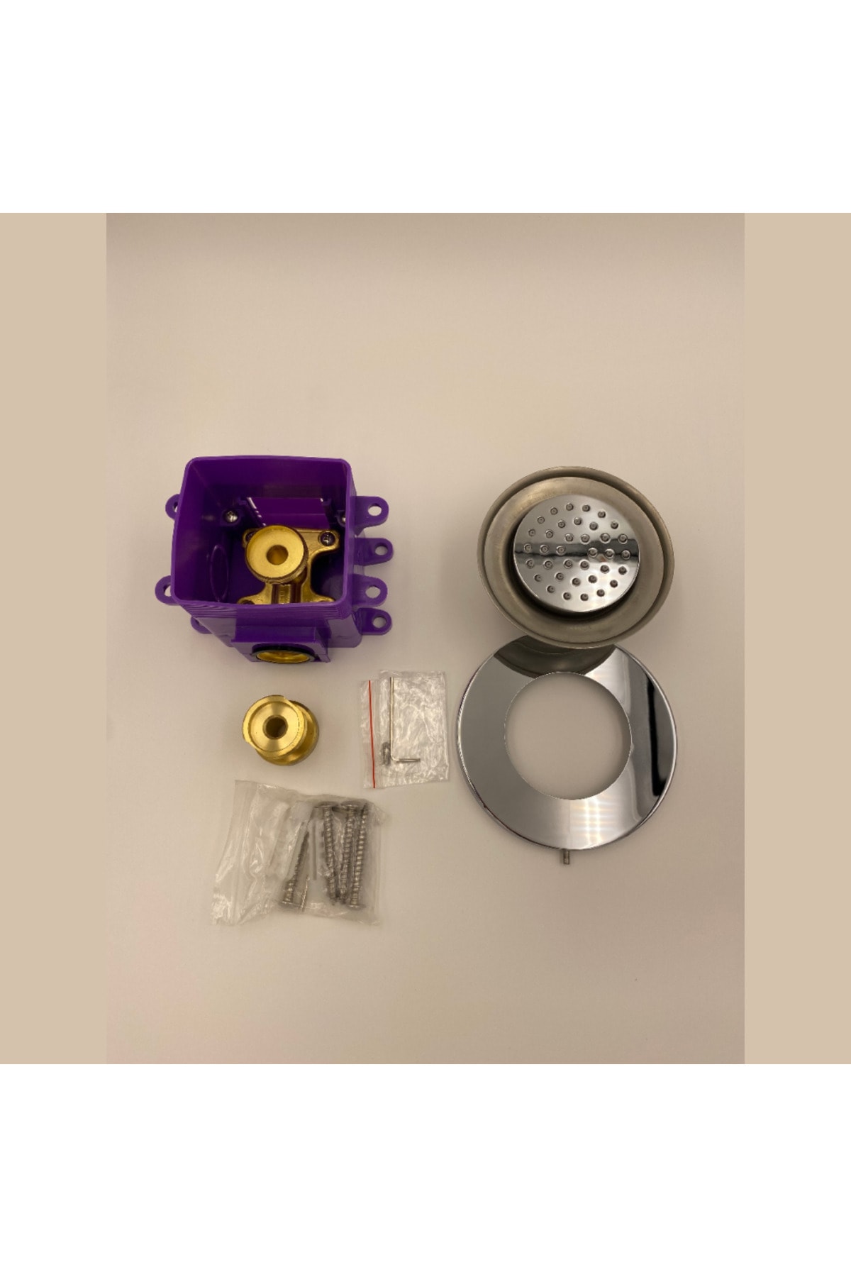 Ankastre İç Set Dahil Yuvarlak Duş Jeti, Krom - N2921502