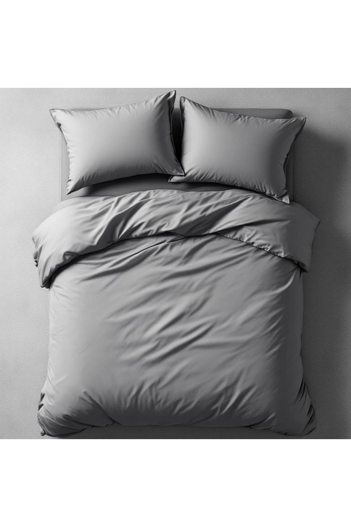 Odin 300 TC Pamuk Saten King Size Nevresim Seti Antrasit