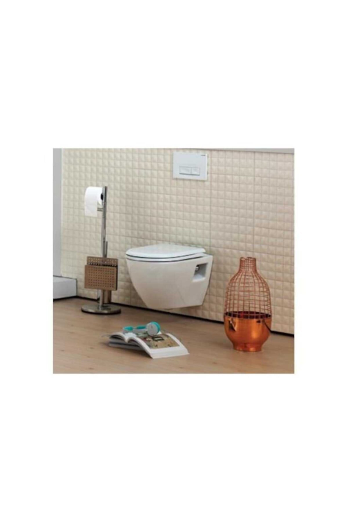 Tp325 Terra Asma Klozet + Yeni Silim Yavaş Kapanır Kapak