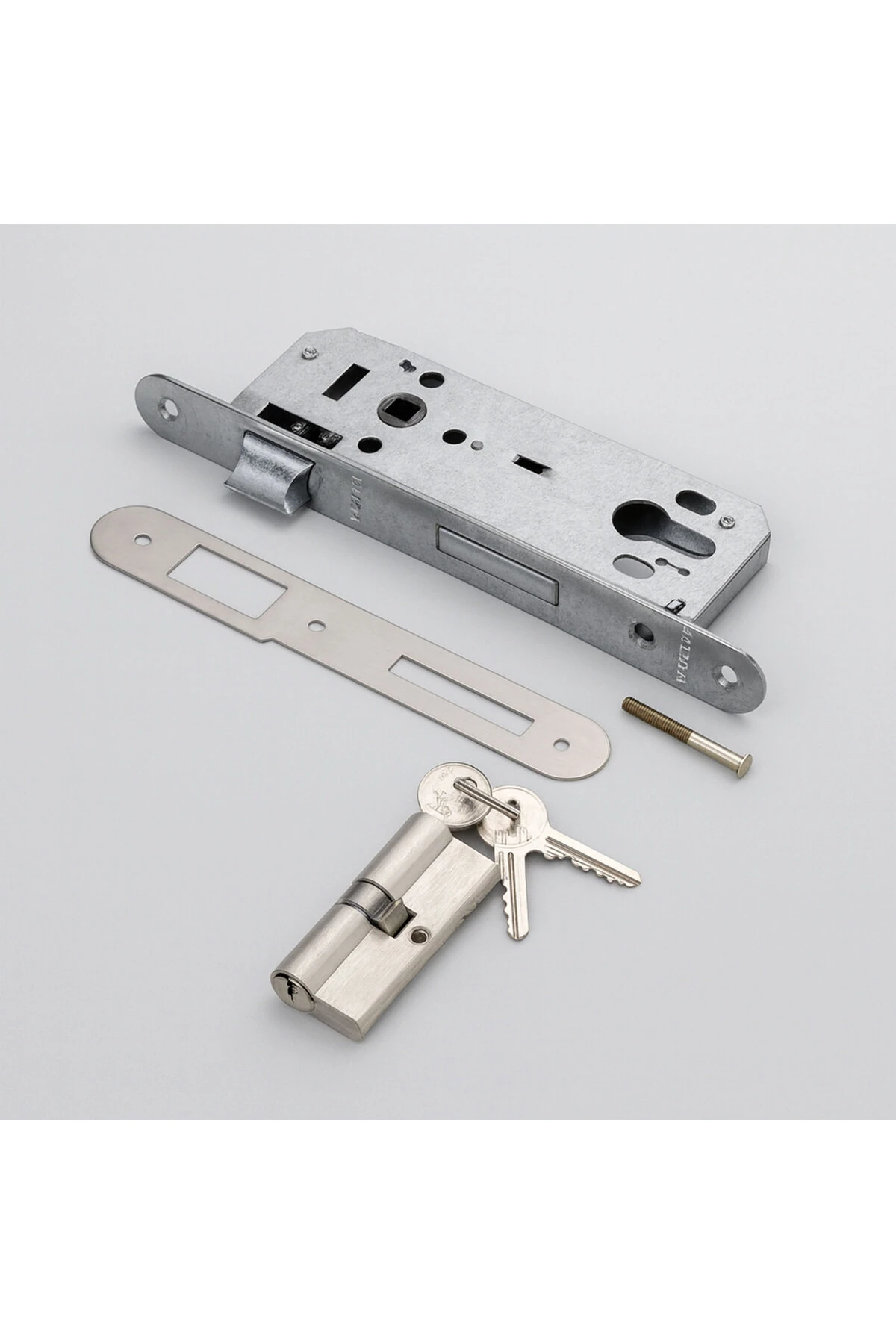 Yale Dış Kapı Kilidi Oda Kapısı Barelli Silindirli 40x23 mm 3 Anahtarlı Dayanıklı Oval Gömme Kilit