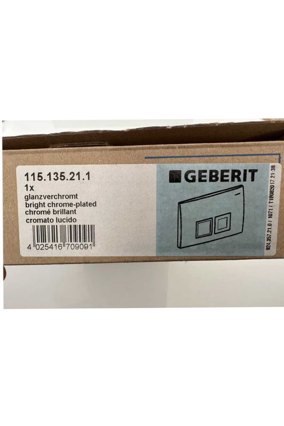 Delta 50 Gömme Rezervuar Parlak Krom Kumanda Panel Kapağı