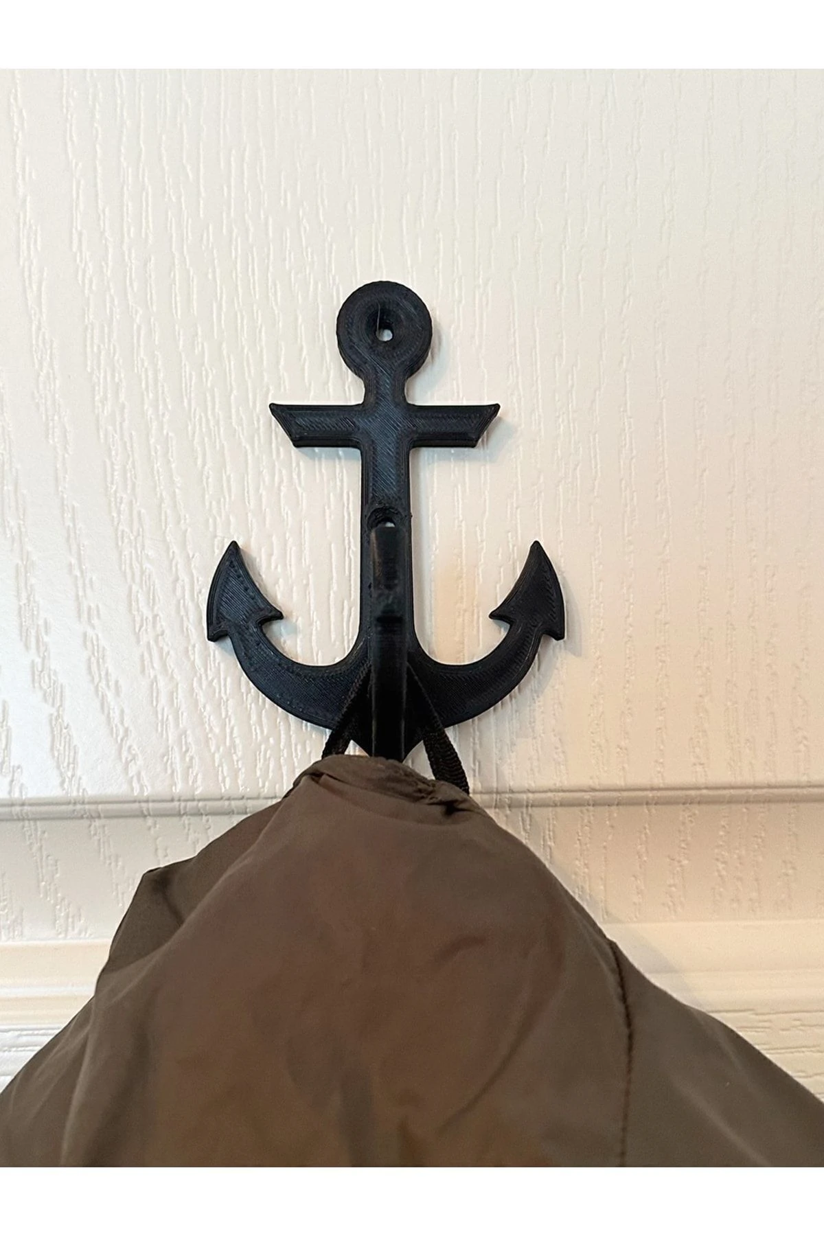 Çapa Model Elbise Vestiyer Duvar Askısı, Duvar Dolap Kapı Askılığı, Sert Plastik