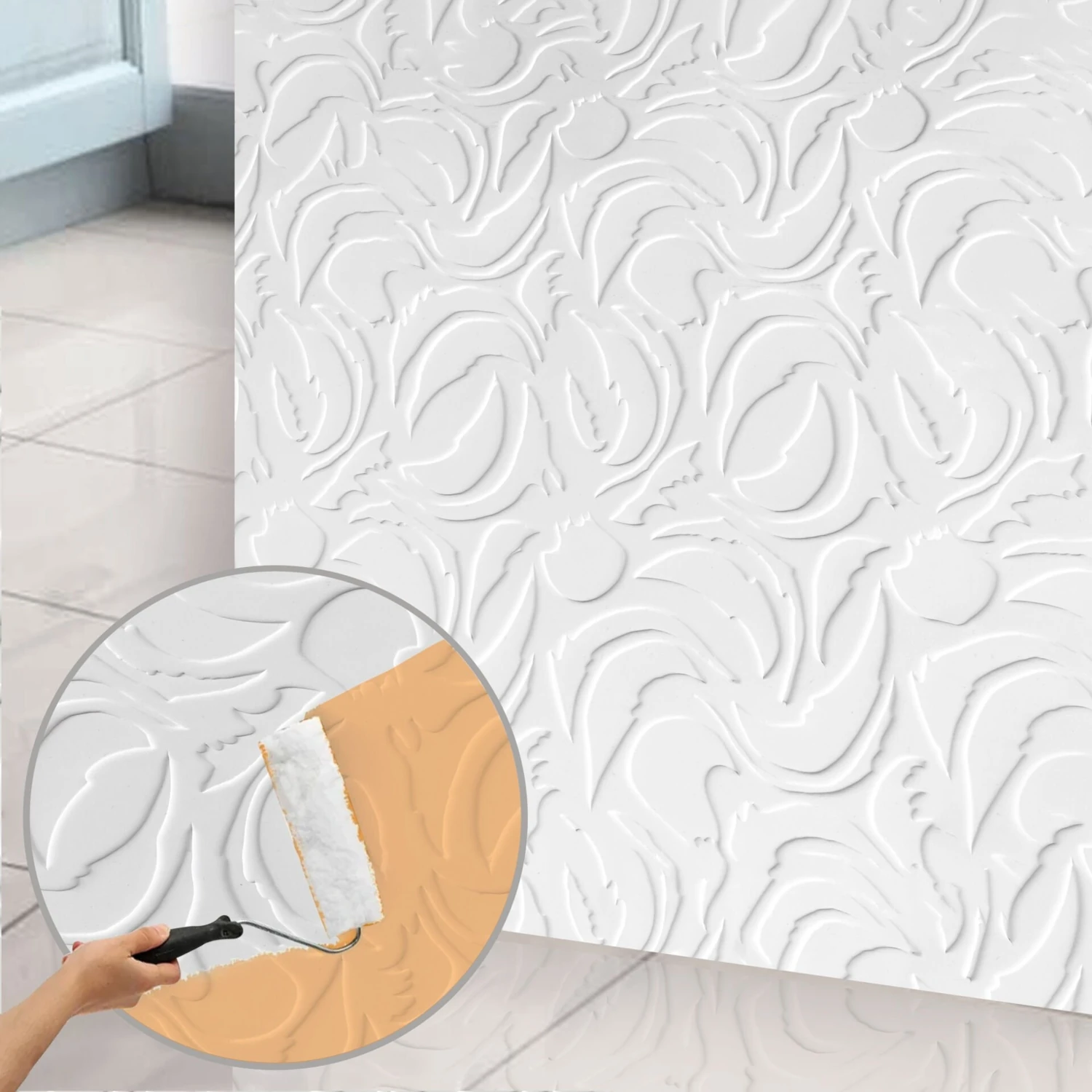 3D Duvar Paneli Boyanabilir Dekota 60X120 cm / Modern Desenli 2'li Paket-1,44 M²