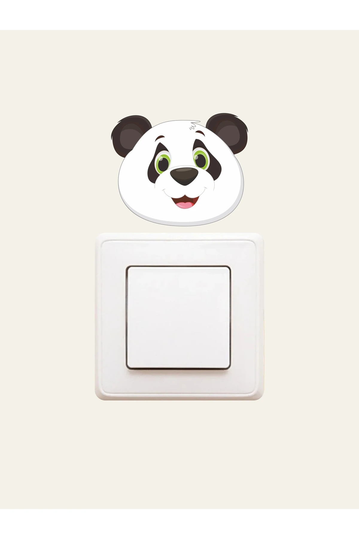 Sevimli Panda Dekoratif Priz Duvar Sticker