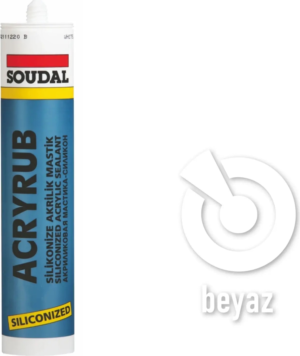 Silikonize Akrilik Beyaz Mastik 500 gr