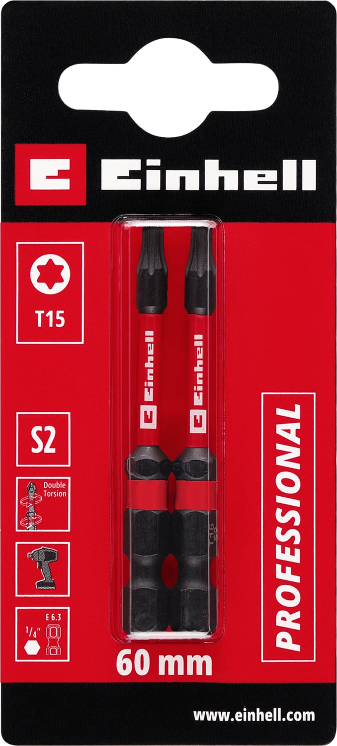 EİNHELL Torx Bits Uç 60 mm T15 S2 2 Adet