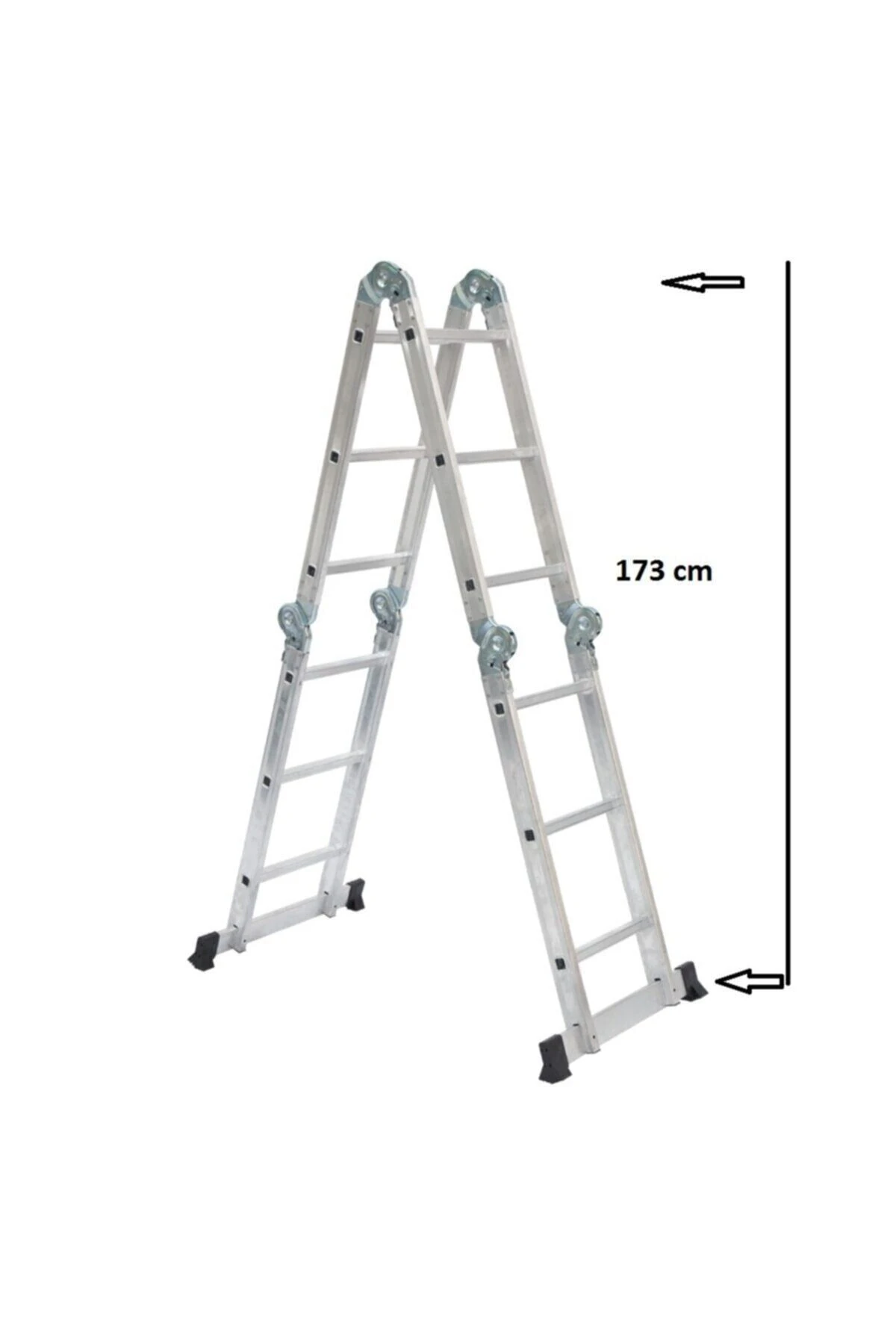 Madeni Eşya Katlanır Çok Amaçlı Merdiven 3,50 Metre 12 Basamaklı