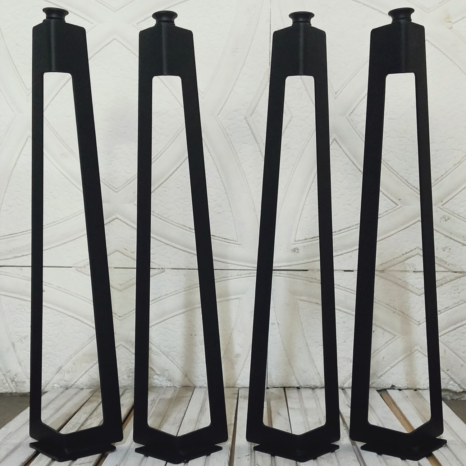 4'lü Dekoratif Metal Firkete Sehpa Ayağı 52 cm Yükseklik