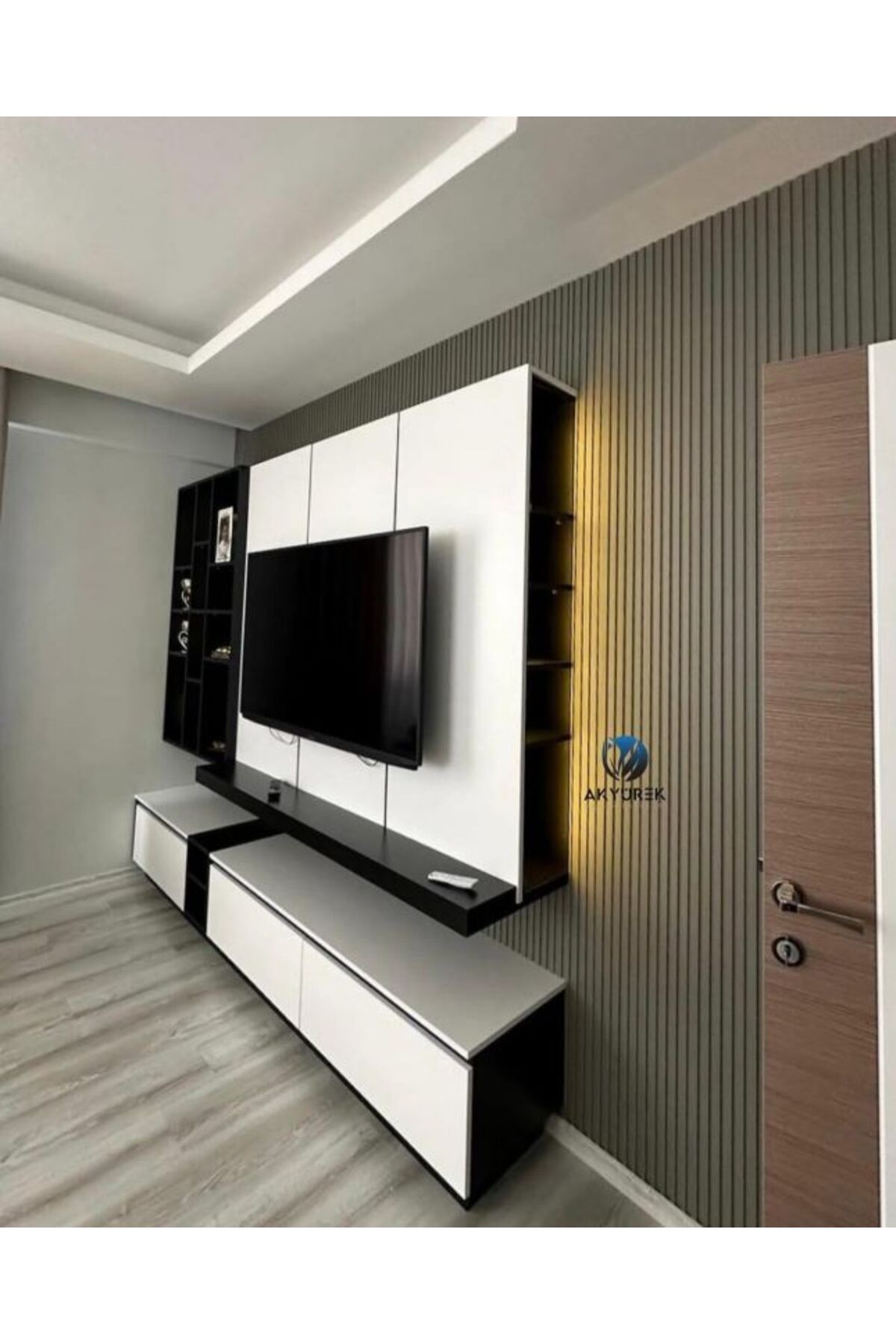 AKYÜREK STORE LB 3783 MODELL KAYA GRİ DEKOR PROFİL DUVAR KAPLAMA LAMBİRİ