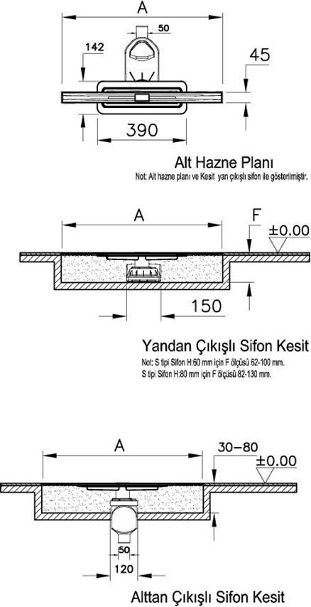 5701684 Clear-Cut V-Flow 60 cm Duş Kanalı Parlak Krom Yandan
